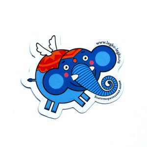 Магнит «Летающий синий слон»