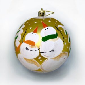 Новогодний шар «Веселый снеговик»